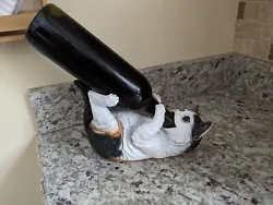 Wine Bottle Holder Tri-color Cat. Brand new, this was displayed in our winery for sale , without original box. Measures...
