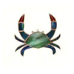This is the Beautiful Stained Glass Blue Crab Suncatcher by Gift Essentials! The colorful Gift Essentials Crab...