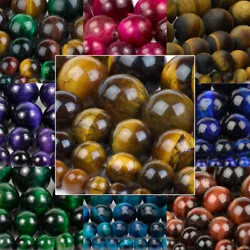 Tiger Eye Round Beads. Yellow Tiger Eye Beads. Mixed Tiger Eye Beads (Green, Red, Yellow). Purple Tiger Eye Beads....