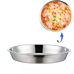 The deep dish pizza pan is made of 100% stainless steel, high temperature resistant, easy to clean,more fashionable and...