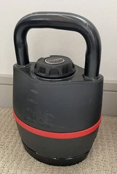 40 lbs each kettlebell.