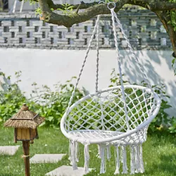 Easy to hang from ceiling, tree, or any sturdy overhang that can support your weight. Adds charm to garden, yard,...