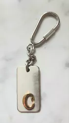 Silver and Gold Plated Keychain Letter *c*. Shipped with USPS First Class Package. 2 in length no including chain....
