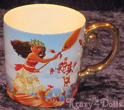 Allover Moana screen art. Mug: ceramic. Hand wash only. Strong, ceramic construction. Not microwave or dishwasher safe.