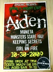 AIDEN / MONESTA / MONSTERS SCARE YOU! / KEEPING SECRETS AND GIRL ON FIRE. Paper has handling wear yet still looks very...