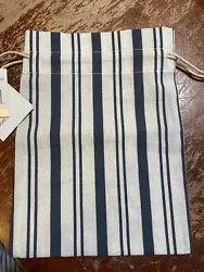 Yankee Candle Holiday Blue Striped Gift Bag/mini Tote. 10”X7”.