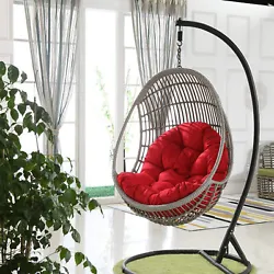 Thick design: The cushion of this model is thick, and the structure of the swing chair and the wicker chair is hardly...