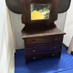 Antique Childs Dresser with Mirror 13.5” x 9