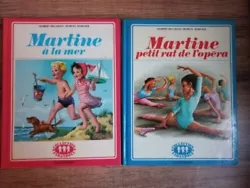 Lot de 2 livres : Martine à la mer, Martine petit rat de lopéra - 1980 /1975.