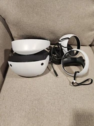 Sony PlayStation PS VR2 Headset Sense Controllers VR - White.  Used one time. I just dont have time to use it.