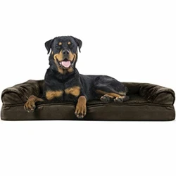 Sofa bed (orthopedic foam), plush & suede espresso. sofa bed (orthopedic foam), plush & suede deep pool. Size:Jumbo |...
