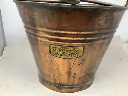 This large vintage copper cauldron bucket pot kettle handle planter is a unique addition to your collection. Crafted...