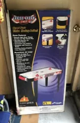 Turbo Air Hockey table cross check Hockey IV- never assembled. 48x24x31 Brand new, this item was factory sealed when I...