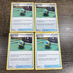 Pokemon Quick Ball 237/264 x4 - Near Mint Fusion Strike Pokemon PlaysetShipping Monday-Friday next day after payment
