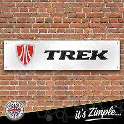 TREK LOGO BICYCLES MOUNTAIN BIKES PRINTED BANNER. Banner size is approx. 1300mm x 330mm. Waterproof, durable and fade...