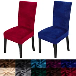Velvet Dining Chair Covers Slipcovers Chair Protectors Covers Soft Thick Solid Velvet Fabric. High quality Elegant...