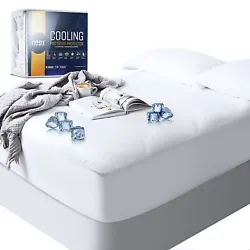Cooling Mattress Protector Waterproof Fitted Mattress Cover Elastic All around.