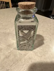 Seagull Pewter Sage Recycled Glass Spice / Herb Jar - Excellent Condition. No chips and cracks. Very clean.