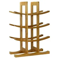 Made with 100% eco-friendly bamboo, the 12-bottle bamboo countertop wine rack from the Oceanstar Design Collection is...