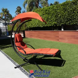 Practical hammock lounger chaise is great to place at patio, porch, backyard, poolside and garden. Detachable feature...