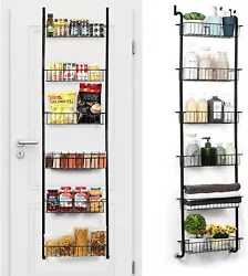 【Multi-purpose over the door organizer】 Our spice rack Can be used as a pantry shelf organizer, bathroom/cabinet...