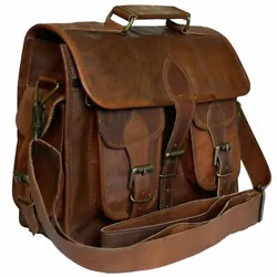 HANDMADE BRIEFCASE SATCHEL BAG. Handmade Goat Leather Satchel Laptop Shoulder Bag. Each bag is individually made using...