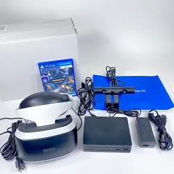 Playstation VR Bundle (CUH-ZVR2) w/ Ps4 Motion Cam (220193) No Controllers. No controllers.Shows some slights signs of...