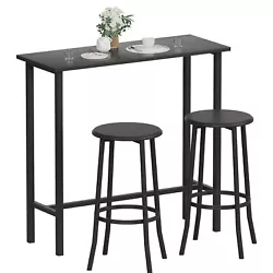 Comfortable Barstools: Bar stools are ergonomically designed with a built-in footrest to rest your legs; the curved...