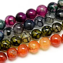 Assorted colors, chosen at random. Each bead will vary slightly in color.