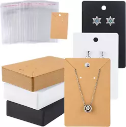 Perfect for storing or displaying earrings necklace or other jewelries. Unique Design- Each earring display card has 2...