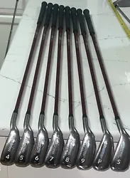 Clubs have original UPC sticker on them. Retail 300$ nice set. Very minor wear on club faces. Handles are about 6/10....