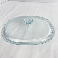 PYREX DC1.5C A clear Glass Oval Lid Cover Replacement For Casserole Dish. Has a blueish tint to the glass Fantastic...