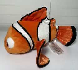 Disney Store Finding Nemo Authentic Nemo Plush Stuffed Animal Toy Clown Fish 8”.