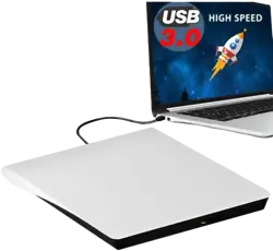 This USB portable DVD/CD burner is a slim drive. using a single USB cable that is connected directly to a USB port on a...