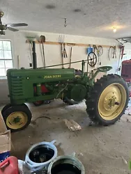 This is a nice tractor rode it about a year ago and put it up. I have not cranked since motor turns freely it is a hand...