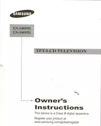 Samsung 40 inch LCD model LN-S4095D Manual only. Condition is 