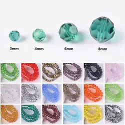 Process: Faceted Cut (32 facets). Condition: Loose beads only, do not include string or thread! 3mm 100pcs. 6mm 100pcs....