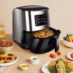 New 6 Quart 8-in-1 Air Fryer Smart Electric Hot Airfryer Oven Oilless Cooker. 5000W EH82 MAX 12.7QT/12L Stainless Steel...