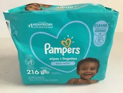 Pampers Baby Wipes Expressions, Baby Fresh Scent, 3X Pop-Top, 216 Ct.