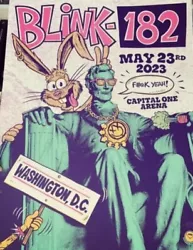 2023 Blink 182 Tour Poster Capital One Arena Washington DC Concert D.C. Burrito. No returns or cancellations