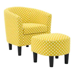 A fun addition to traditional ensembles, the chair showcases a classic barrel design with a rounded back. Material:...