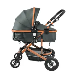 Equipped with zippered foot cover, this pram can keep your child warm in cold weather and it can easy to remove in hot...