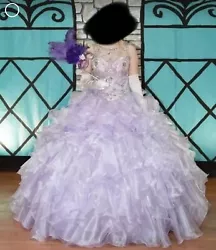 Gown was worn once for school carnival ball event. Worn for only 5 hours. Original price was $375. Bodice is made of AB...