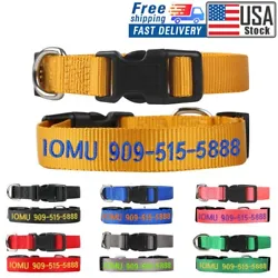 T ype: Embroidered Personalized Nylon Dog ID Collars. Personalized dog collars are made from the strongest and most...