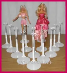 Proudly Made In The U.S.A. by Kaiser, The Worlds Foremost Doll Stand Manufacturer. Set of one dozen (12) New White Doll...
