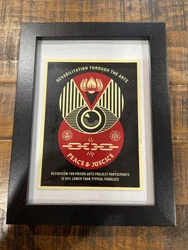 Shepard Fairey Framed Print. 8x6 inches, smaller framed print Free shipping Obey Pre-owned condition