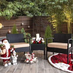 This 3-Piece Outdoor Wicker Bistro Set from Barton is designed for both modern style and lasting comfort. Its elegant...