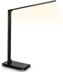 Long Lifespan: LED desk lamp. No UV or IR Radiation. 50 Adjustable Light Choices: LED desk lamp has 10 brightness...