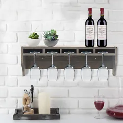 Hang it where you need classical decoration. 1 x Wine Rack. Color: Grey. Material: Wood. The color may have different...