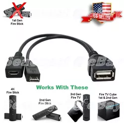 Pig Tail USB OTG Cable for Fire TV. 4K Stick ~ 2nd Gen Stick ~ 3. Add a USB 2.0 Port to any of the devices above in...